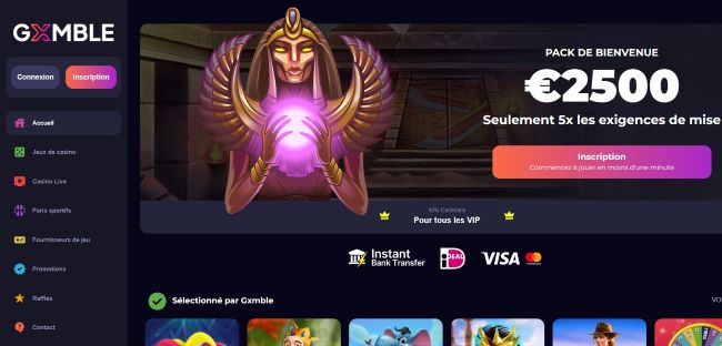 gxmble nouveau casino en ligne